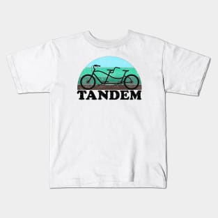 Tandem Bicycle Vintage Colors Kids T-Shirt